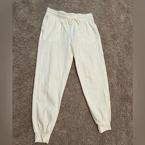 White jogger pants